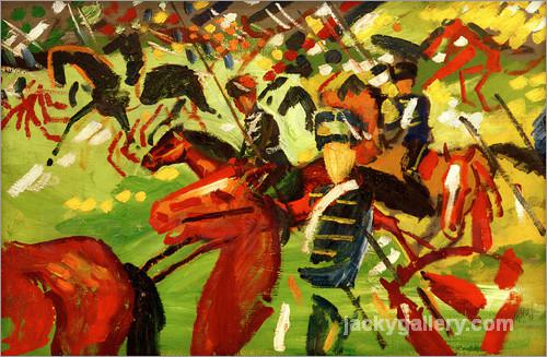 Hussars on Horseback, August Macke painting
